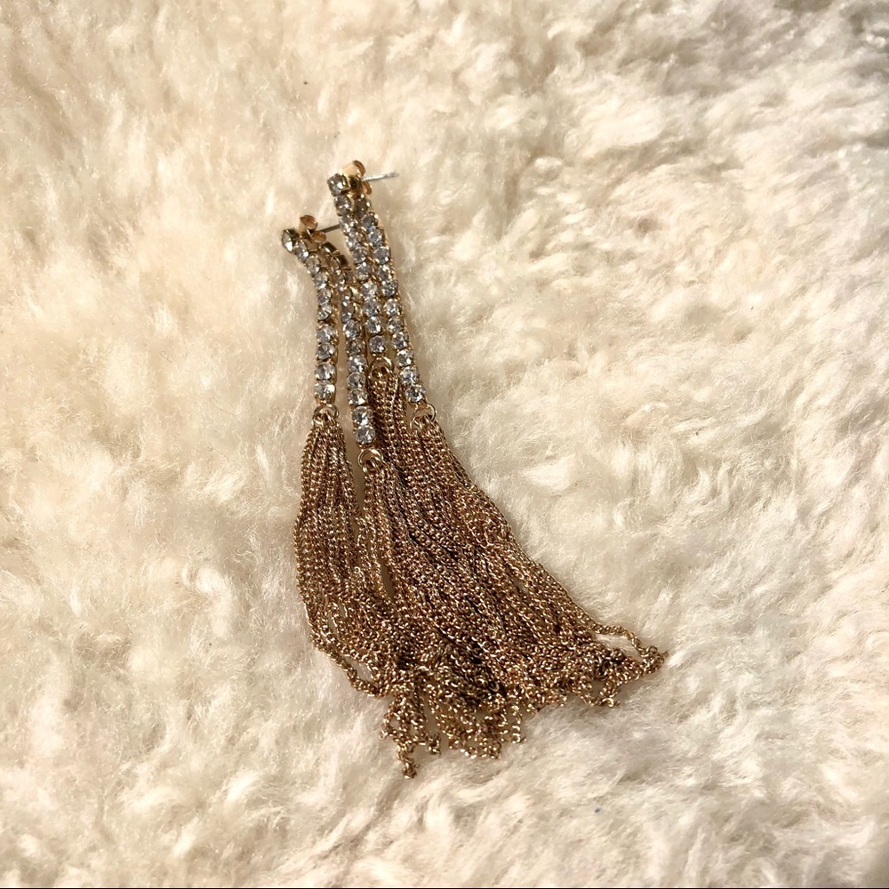 Long earrings gold and sparkle ✨